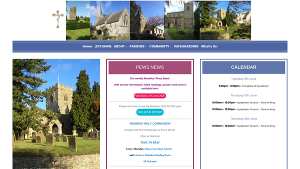 Screenshot of the The Parochial Church Council Of The Astwell Benefice In The Diocese Of Peterborough website