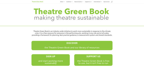 Screenshot of the Theatre Green Book Limited website