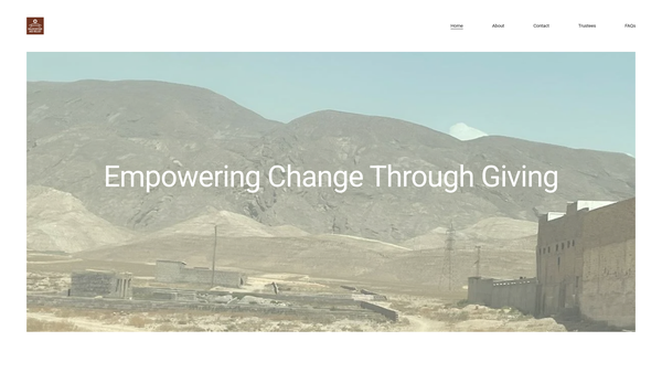 Screenshot of the Balochistan Aid Relief website