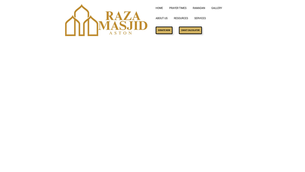 Screenshot of the Raza Islamic Educational Cultural Centre Markaz-E-Ahle Sunnat website