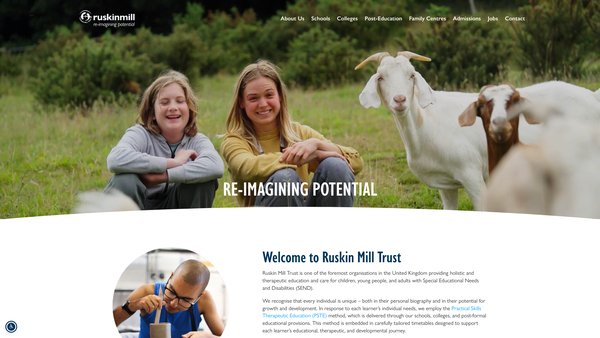 Screenshot of the Ashdown Garden School website