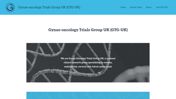 Screenshot of the Gynae-Oncology Trials Group UK website