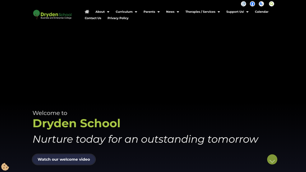 Screenshot of the Friends Of Dryden website