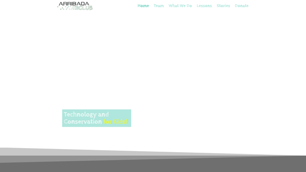 Screenshot of the Arribada Foundation website