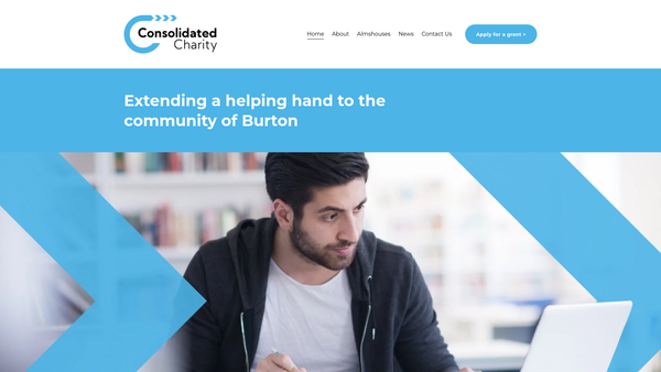 Screenshot of the Consolidated Charity Of Burton Upon Trent Limited website