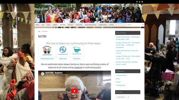 Screenshot of the Restore (Bradford West) website