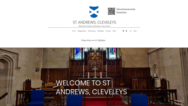 Screenshot of the The Parochial Church Council Of The Ecclesiastical Parish Of St Andrew, Cleveleys In The Diocese Of Blackburn website