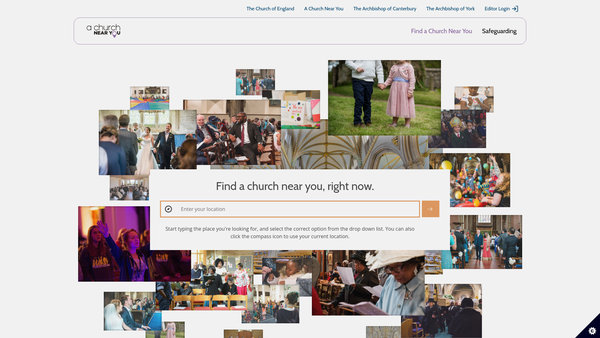 Screenshot of the Christ Church Waltham Cross website