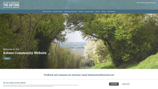 Screenshot of the Village Hall Aston Tirrold And Aston Upthorpe website