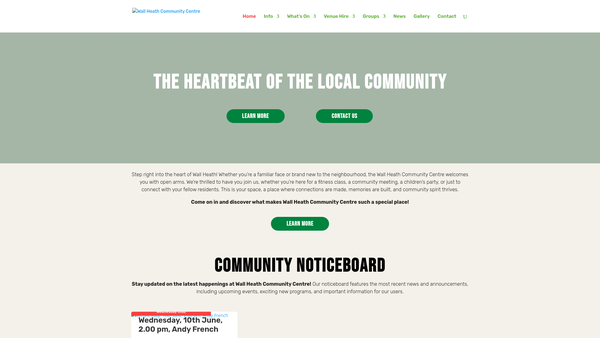 Screenshot of the The Wall Heath Community Association website