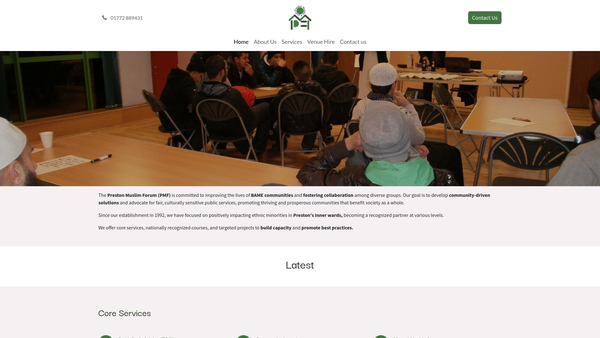 Screenshot of the Preston Muslim Forum website