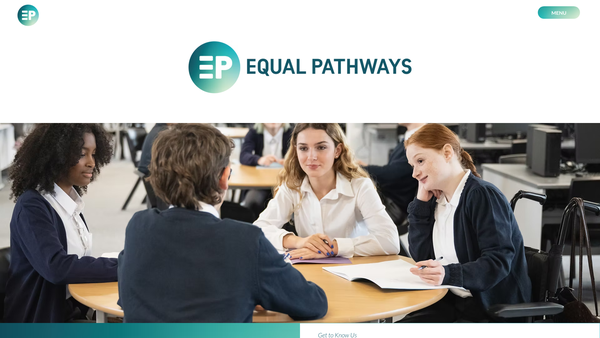 Screenshot of the Equal Pathways website