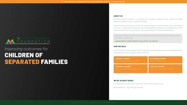 Screenshot of the The Family Services Foundation website