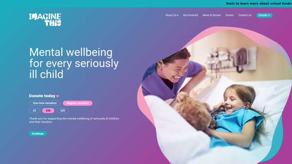 Screenshot of the Imagine This website