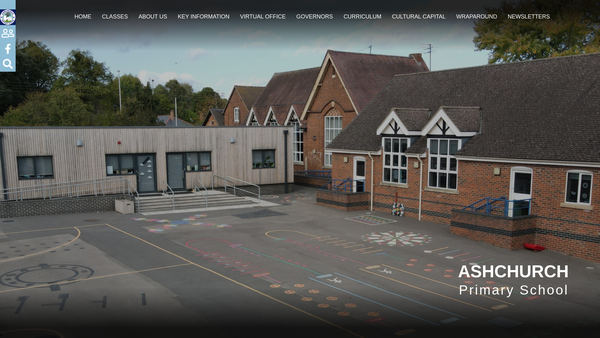 Screenshot of the Ashchurch Primary School PTFA website