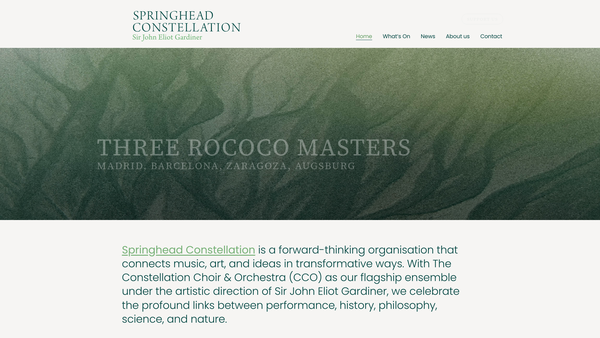 Screenshot of the Springhead Constellation CIO website