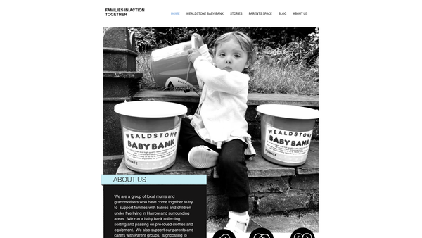 Screenshot of the Families In Action Together website