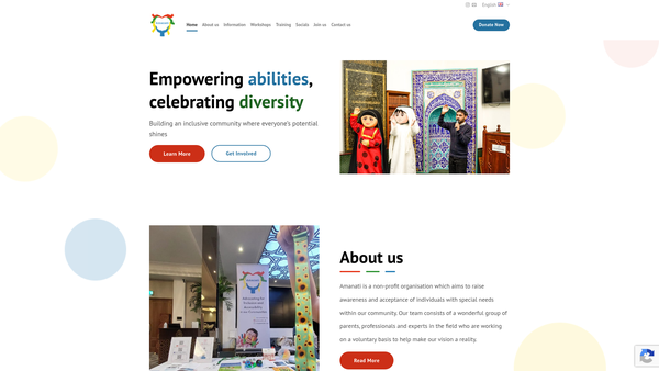 Screenshot of the Amanati website