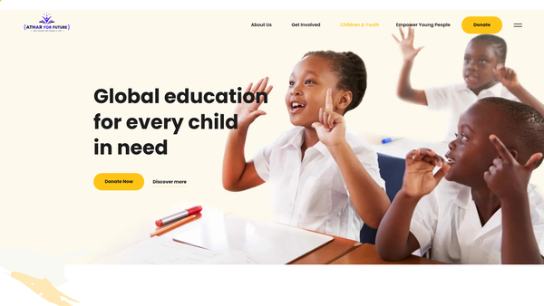 Screenshot of the Athar For Future CIO website