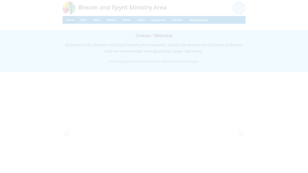 Screenshot of the Brecon & Epynt Ministry Area CIO website
