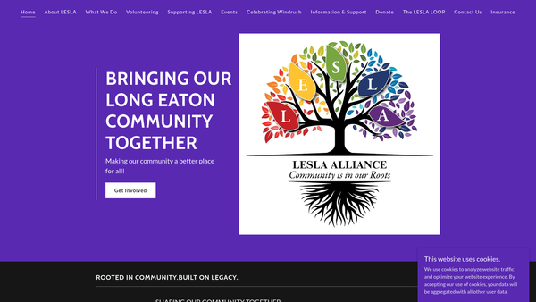 Screenshot of the Lesla Alliance website
