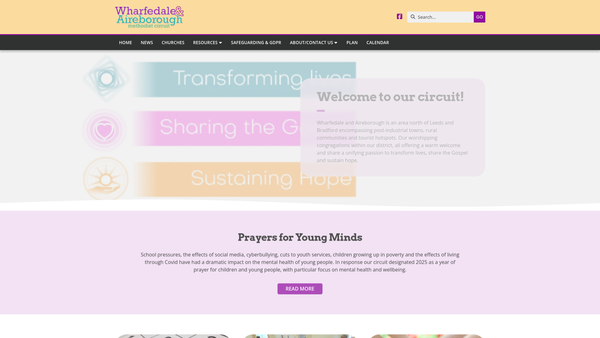 Screenshot of the Ilkley Moor Methodist Church website