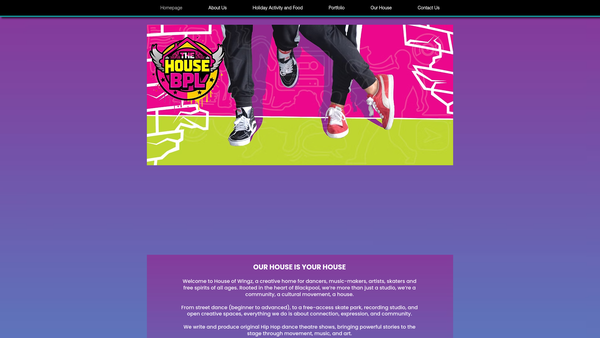 Screenshot of the The House Bpl website