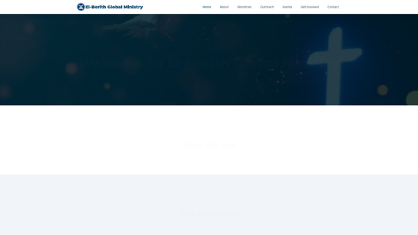 Screenshot of the El-Berith Global Ministries website