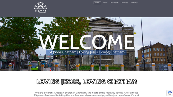 Screenshot of the Parochial Church Council Of St Mary With St John Chatham website