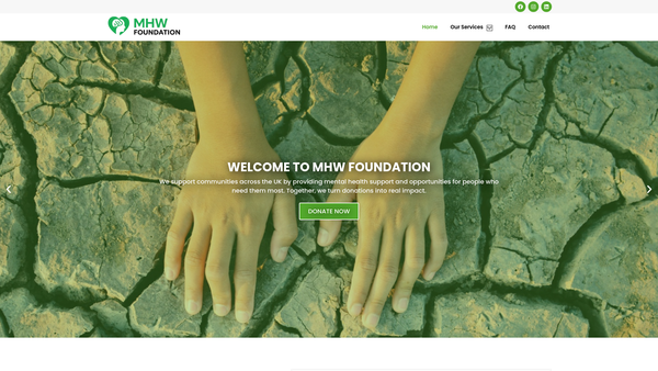 Screenshot of the Mhw Foundation CIO website