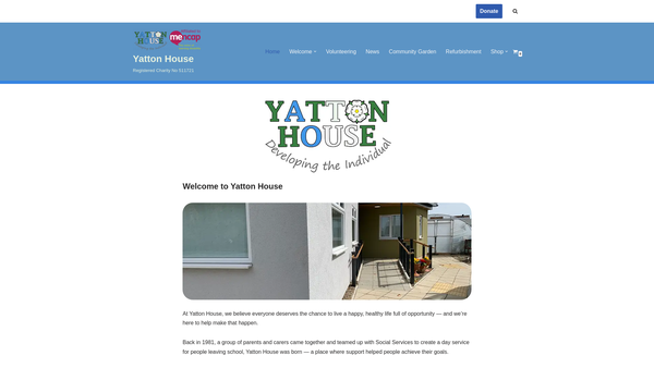 Screenshot of the Yatton House CIO website