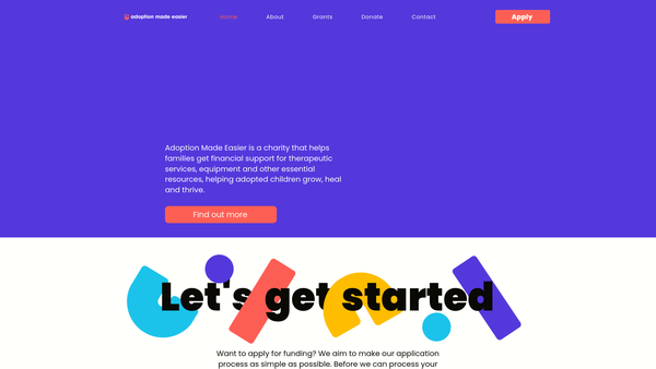 Screenshot of the Adoption Made Easier website