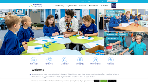 Screenshot of the Friends Of Haywood Village Academy (PTFA) website
