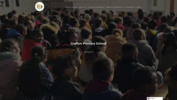 Screenshot of the Grafton School Parent Teacher Association website