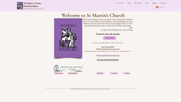 Screenshot of the The Parochial Church Council Of The Ecclesiastical Parish Of Stamford Baron website