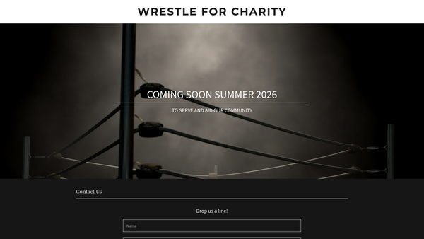 Screenshot of the Wrestle For Charity website