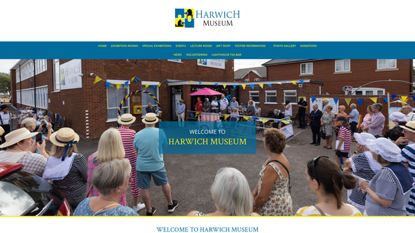 Screenshot of the Harwich Museum website