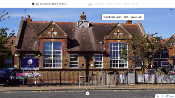 Screenshot of the Elm Grove Primary Psa website