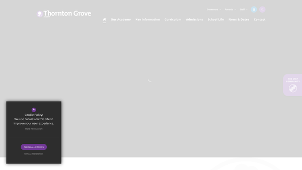 Screenshot of the Friends Of Thornton Grove Academy website