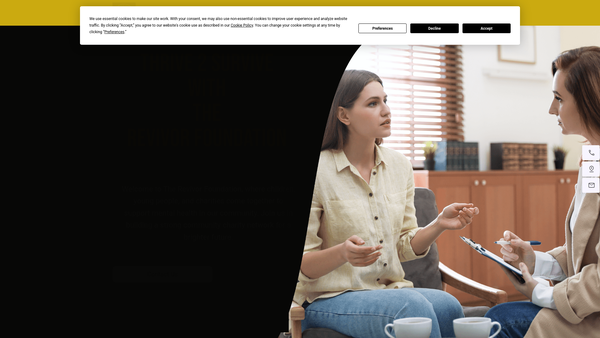Screenshot of the The Revivor Foundation website