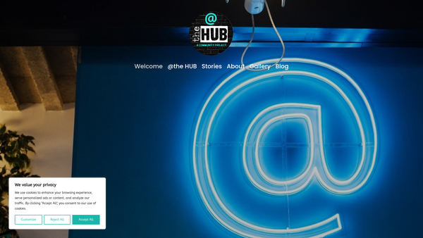 Screenshot of the @The Hub Ross-On-Wye website