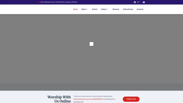 Screenshot of the Victory Chapel International Portsmouth website
