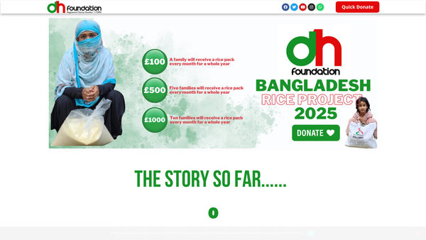 Screenshot of the Dh Foundation website
