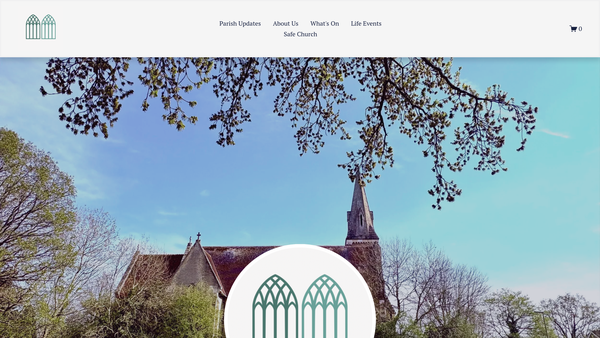 Screenshot of the Parish Of Marchwood And Eling website