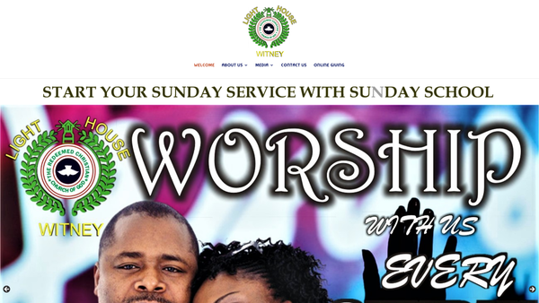 Screenshot of the Rccg Lighthouse Witney website
