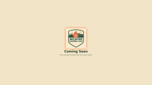 Screenshot of the Wildfire Response Team website