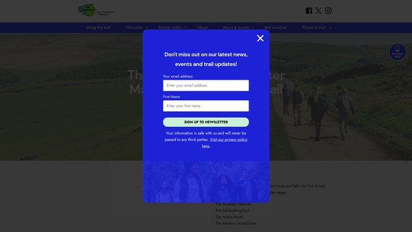 Screenshot of the Gm Ringway Association website