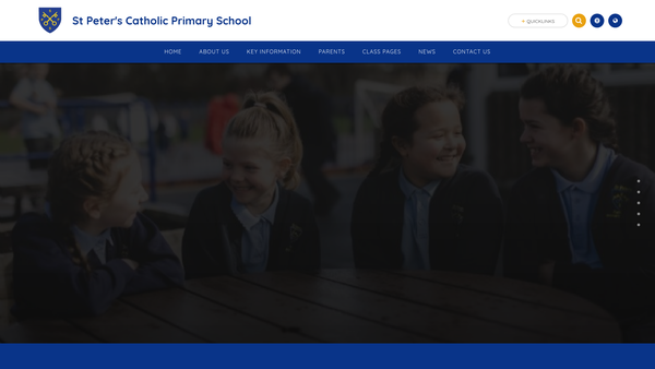 Screenshot of the Friend's Of St. Peter's Doncaster website