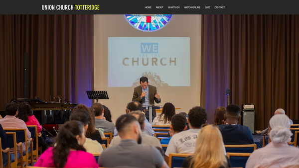 Screenshot of the Union Church Totteridge website