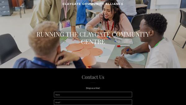 Screenshot of the Claygate Community Alliance website